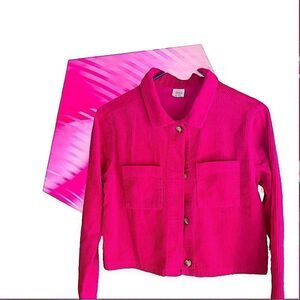 Wonder Nation Kids l Hot Pink Corduroy Jacket l XL (14-16) l EUC